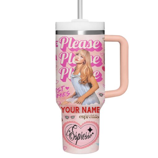 sabrina carpenter music custom stanley quencher 40oz stainless steel tumbler with handle efywk