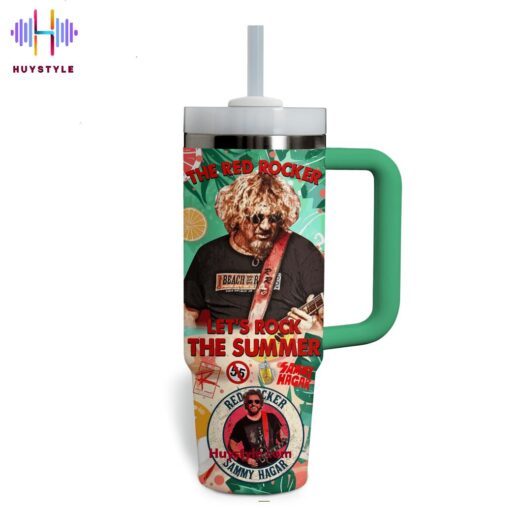 sammy hagar music custom stanley quencher 40oz stainless steel tumbler with handle 3mbsc