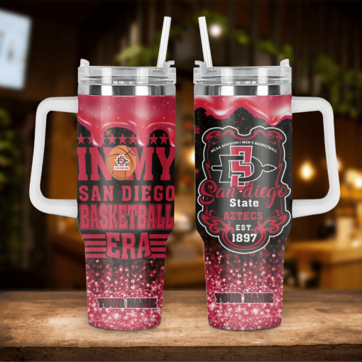 san diego state aztecs ncaa custom stanley quencher 40oz stainless steel tumbler with handle sejwt