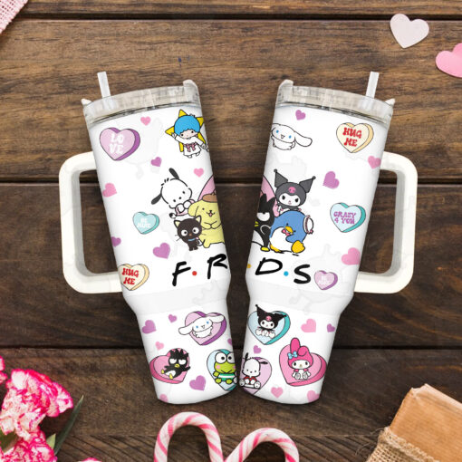 sanrio characters friends cartoon custom stanley quencher 40oz stainless steel tumbler with handle kuldu