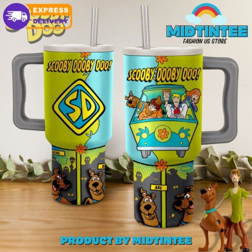 scoopy doo cartoon custom stanley quencher 40oz stainless steel tumbler with handle 4be0z