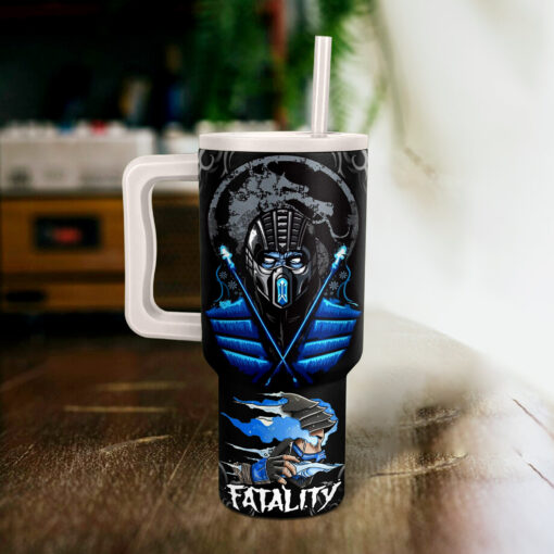 scorpion x sub zero mortal kombat games custom stanley quencher 40oz stainless steel tumbler with handle 6zdcz