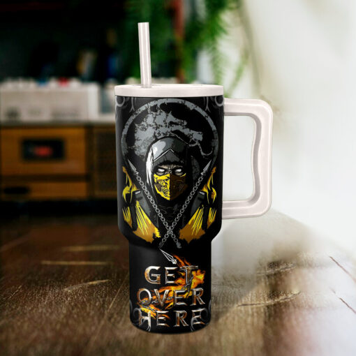 scorpion x sub zero mortal kombat games custom stanley quencher 40oz stainless steel tumbler with handle tpzfw