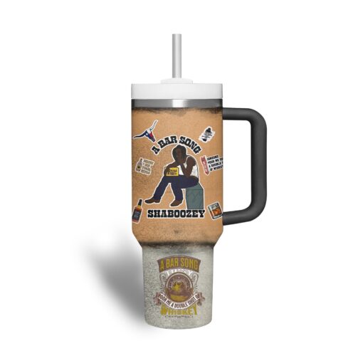 shaboozey music custom stanley quencher 40oz stainless steel tumbler with handle