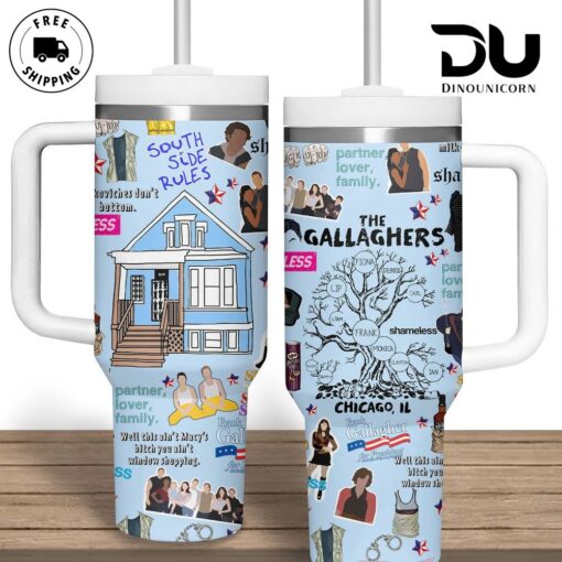 shameless tv series custom stanley quencher 40oz stainless steel tumbler with handle p0ufh 1