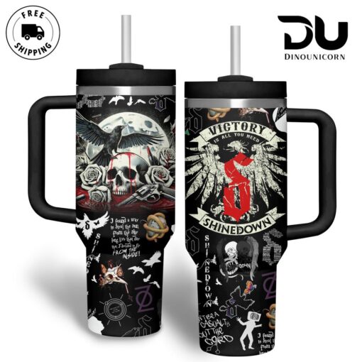 shinedown music custom stanley quencher 40oz stainless steel tumbler with handle whjrz