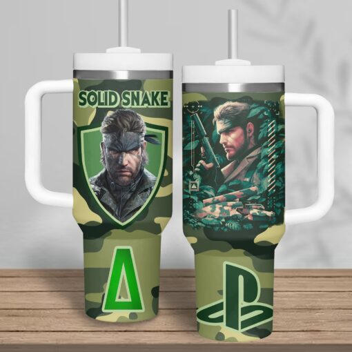 solid snake games custom stanley quencher 40oz stainless steel tumbler