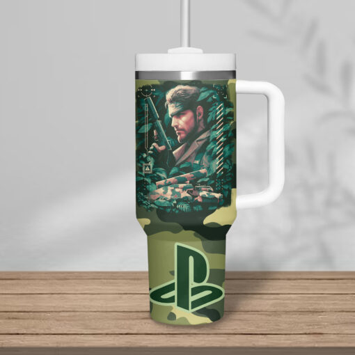 solid snake games custom stanley quencher 40oz stainless steel tumbler srcll