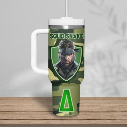 solid snake games custom stanley quencher 40oz stainless steel tumbler wojwy