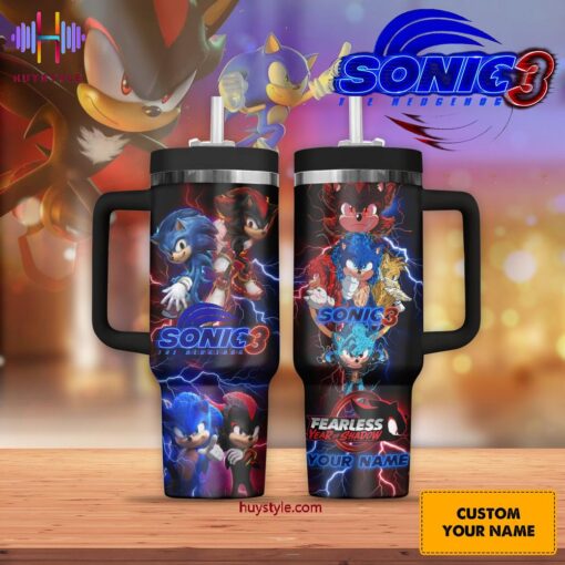 sonic the hedgehog games custom stanley quencher 40oz stainless steel tumbler with handle 7byk9 1