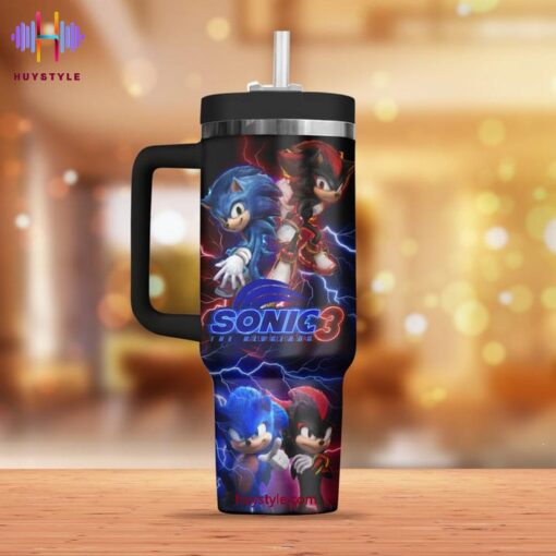 sonic the hedgehog games custom stanley quencher 40oz stainless steel tumbler with handle ckvua