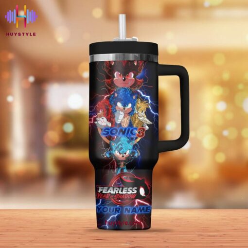 sonic the hedgehog games custom stanley quencher 40oz stainless steel tumbler with handle ejpop