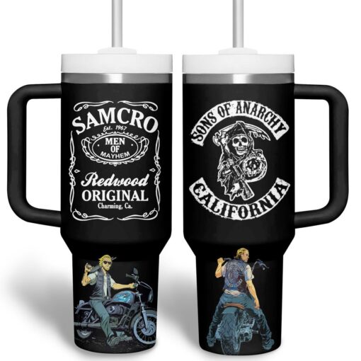 sons of anarchy tv series custom stanley quencher 40oz stainless steel tumbler 7mk17 1