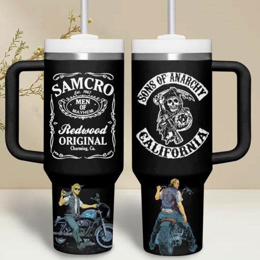 sons of anarchy tv series custom stanley quencher 40oz stainless steel tumbler kssno