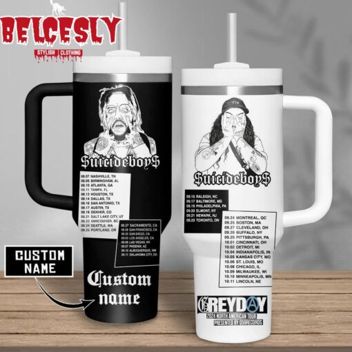 suicideboys music custom stanley quencher 40oz stainless steel tumbler with handle uiknq 1