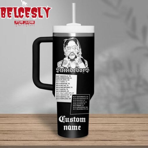 suicideboys music custom stanley quencher 40oz stainless steel tumbler with handle