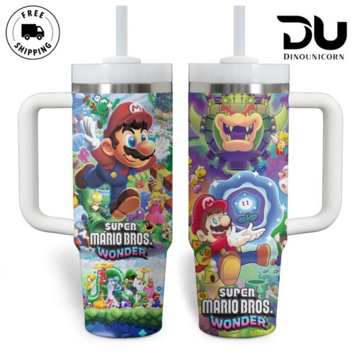 super mario games custom stanley quencher 40oz stainless steel tumbler with handle nzbws