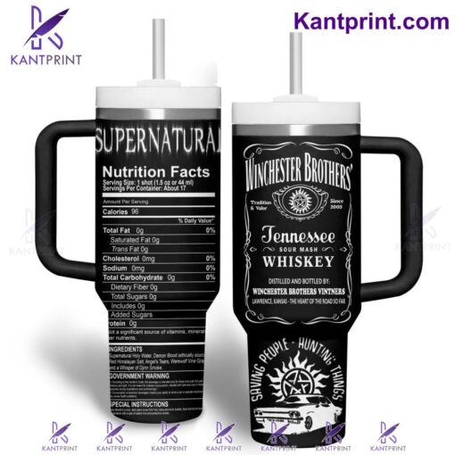 supernatural winchester brothers tennessee whiskey tv series custom stanley quencher 40oz stainless steel 1uouf 1