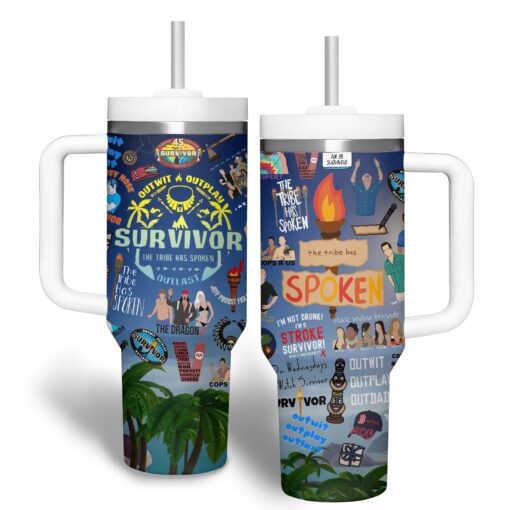 survivors tv series custom stanley quencher 40oz stainless steel tumbler 46rdl 1