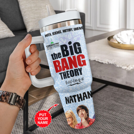 the big bang theory tv series custom stanley quencher 40oz stainless steel tumbler with handle 1ckkk