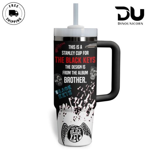 the black keys music custom stanley quencher 40oz stainless steel tumbler with handle