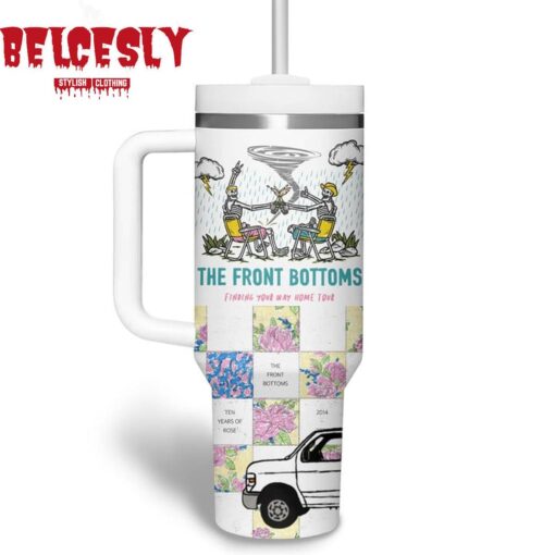 the front bottoms music custom stanley quencher 40oz stainless steel tumbler with handle