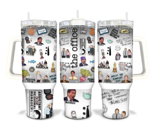 the office tv series custom stanley quencher 40oz stainless steel tumbler with handle vqzg3 scaled