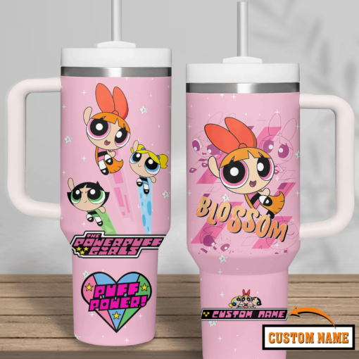 the powerpuff girls tv series custom stanley quencher 40oz stainless steel tumbler kvwza