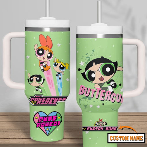 the powerpuff girls tv series custom stanley quencher 40oz stainless steel tumbler y21nr