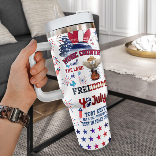 toby keith music custom stanley quencher 40oz stainless steel tumbler with handle