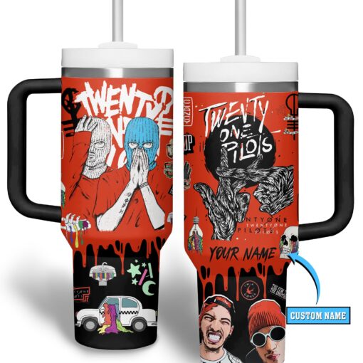 twenty one pilots music custom stanley quencher 40oz stainless steel tumbler with handle wcd4k