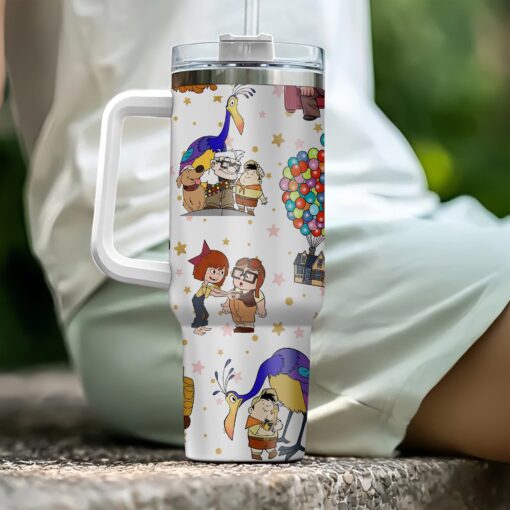 up disney cartoon custom stanley quencher 40oz stainless steel tumbler with handle