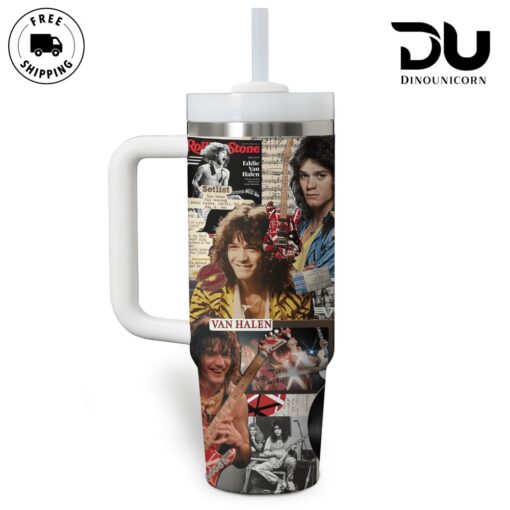 van halen music custom stanley quencher 40oz stainless steel tumbler with handle cfg3a