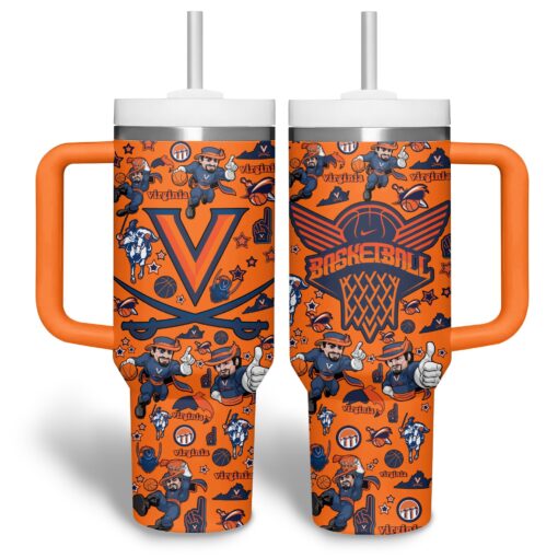 virginia cavaliers basketball ncaa custom stanley quencher 40oz stainless steel tumbler gttdt 1