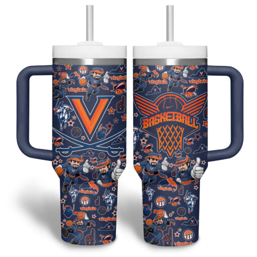 virginia cavaliers basketball ncaa custom stanley quencher 40oz stainless steel tumbler yhys9