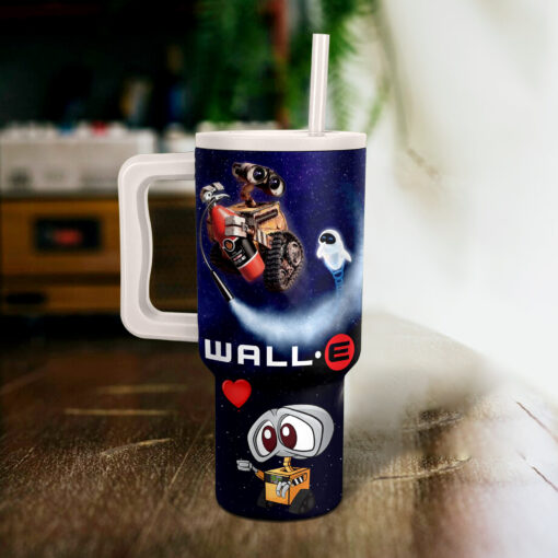 wall e disney cartoon custom stanley quencher 40oz stainless steel tumbler with handle yjivv