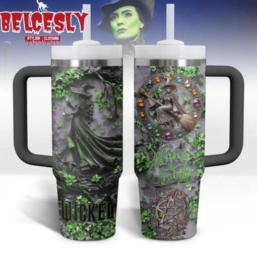 wicked defying gravity music custom stanley quencher 40oz stainless steel tumbler with handle cpmnd 1