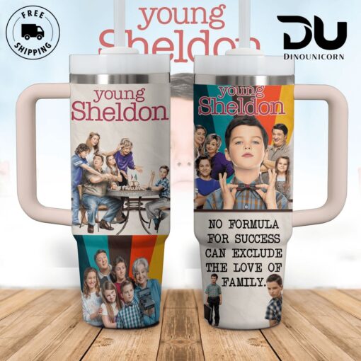 young sheldon tv series custom stanley quencher 40oz stainless steel tumbler with handle 9btzv 1