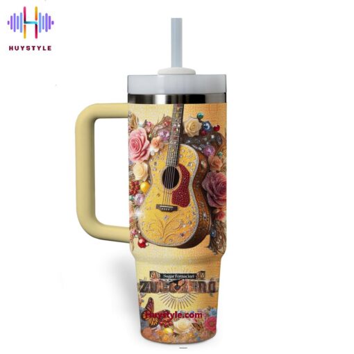 zucchero fornaciari music custom stanley quencher 40oz stainless steel tumbler with handle