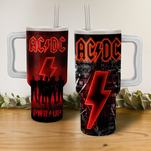 acdc rock band music custom stanley quencher 40oz stainless steel tumbler with handle c8zlr 1