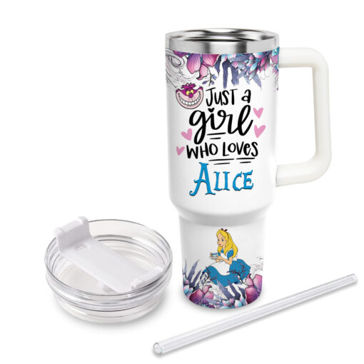 alice alice in wonderland cartoon custom stanley quencher 40oz stainless steel tumbler with handle w2u4h