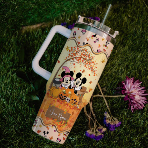 and minnie mickey mouse and friends cartoon custom stanley quencher 40oz stainless steel tumbler with handle