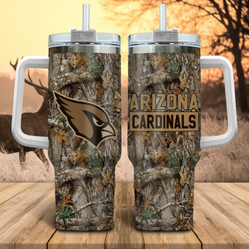 arizona cardinals nfl hunting custom stanley quencher 40oz stainless steel tumbler with handle jgjk1 1