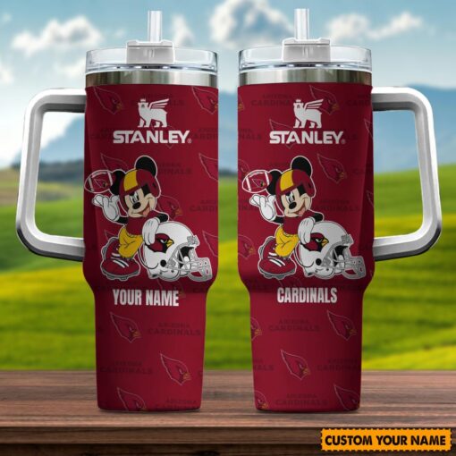 arizona cardinals nfl mickey mouse custom stanley quencher 40oz stainless steel tumbler with handle 9kxju 1