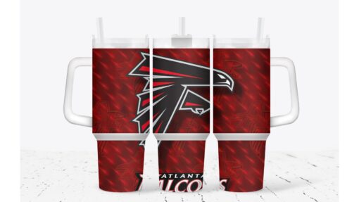 atlanta falcons football nfl custom stanley quencher 40oz stainless steel tumbler with handle 8qkr8