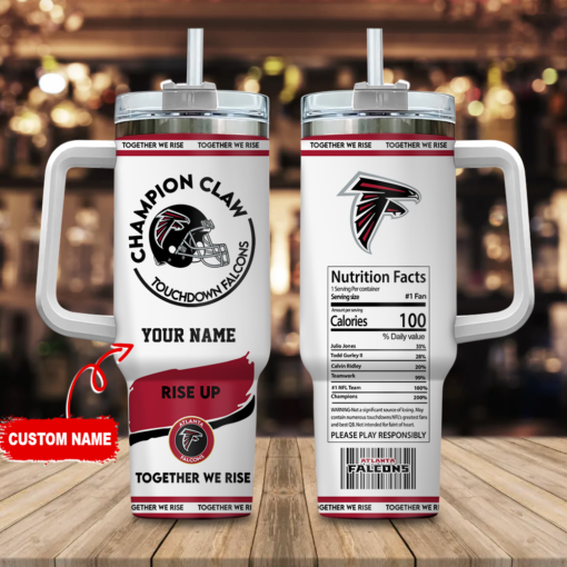 atlanta falcons nfl champion claw custom stanley quencher 40oz stainless steel tumbler with handle ee06e 1