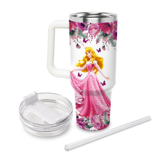 aurora disney princess cartoon custom stanley quencher 40oz stainless steel tumbler with handle 713wq