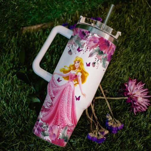 aurora disney princess cartoon custom stanley quencher 40oz stainless steel tumbler with handle gndji