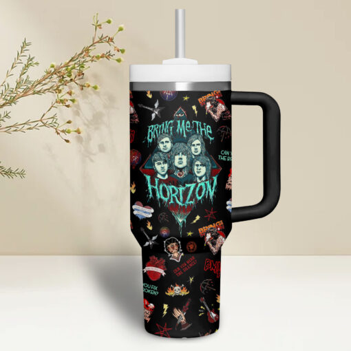 bring me the horizon music custom stanley quencher 40oz stainless steel tczai