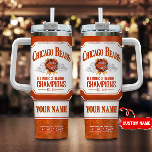 chicago bears nfl jim beam custom stanley quencher 40oz stainless steel tumbler with handle jopdz 1